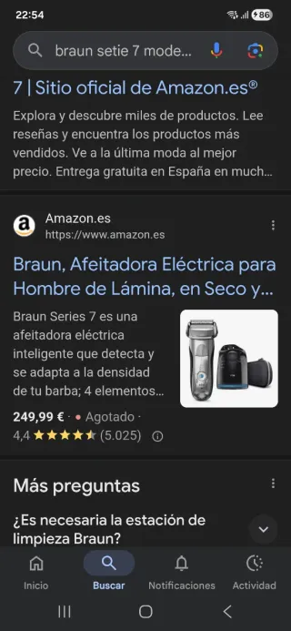 Afeitadora Braun Serie 7 Wet&Dry