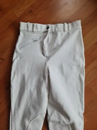 Pantalón Hípica Niña Blanco