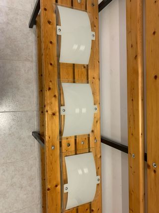 Plafoniera in vetro trasparente e bianco