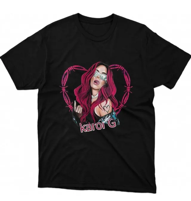 T-Shirt Karol G Heart com Arame Farpado