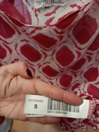 Blusa rosa y blanca