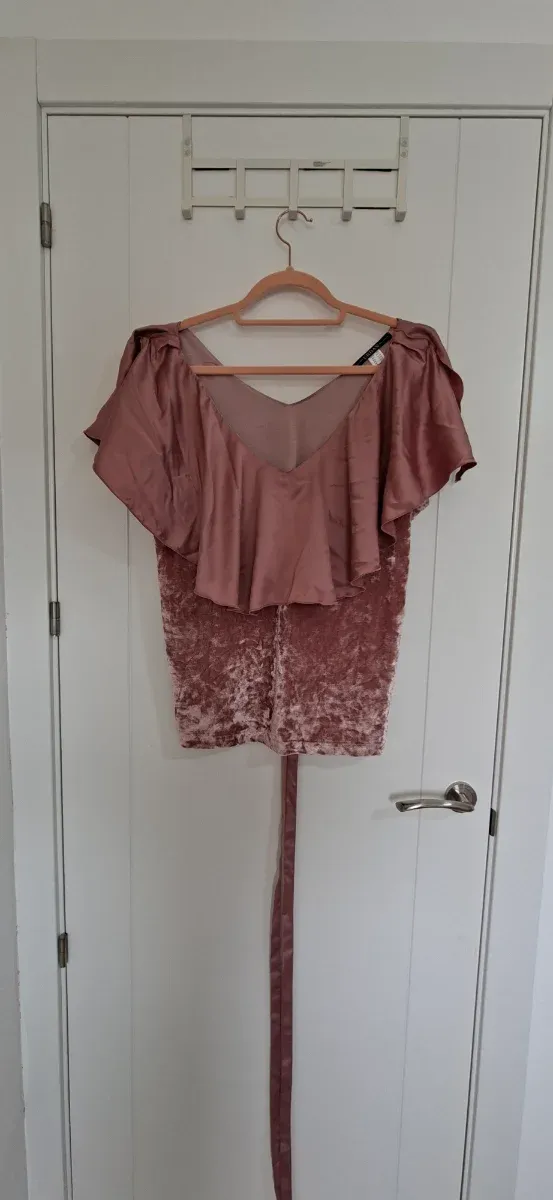 Jersey terciopelo rosa