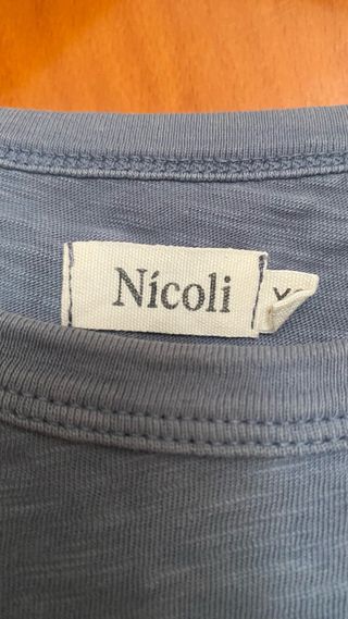 Camiseta Nicoli Smiley Azul Grisáceo