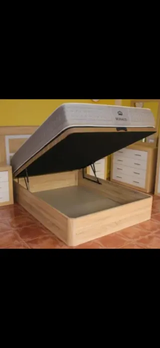 Canapé abatible madera y tela