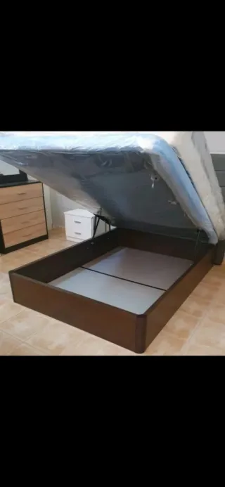 Canapé abatible madera y tela