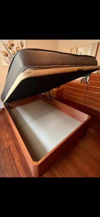 Canapé abatible madera y tela