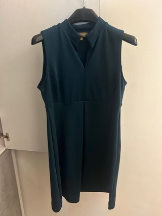 Vestito blu petrolio smanicato