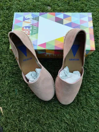 Alpargatas Verbenas Ante Rosa Palo