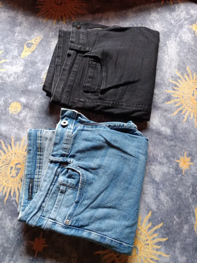 2 Vaqueros Hombre (Azul y Negro)