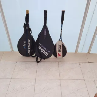 Lote 3 raquetas tenis Dunlop, Wilson, Winn