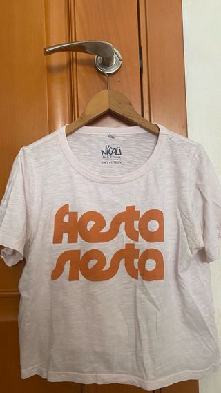 Camiseta Nicoli Fiesta Rosa