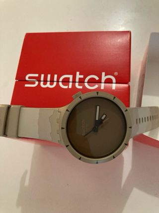 Swatch Big Bold Bioceramic Reloj Beige/Marrón 