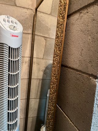 Tavolo 6 sedie 2 specchi oro e bianchi