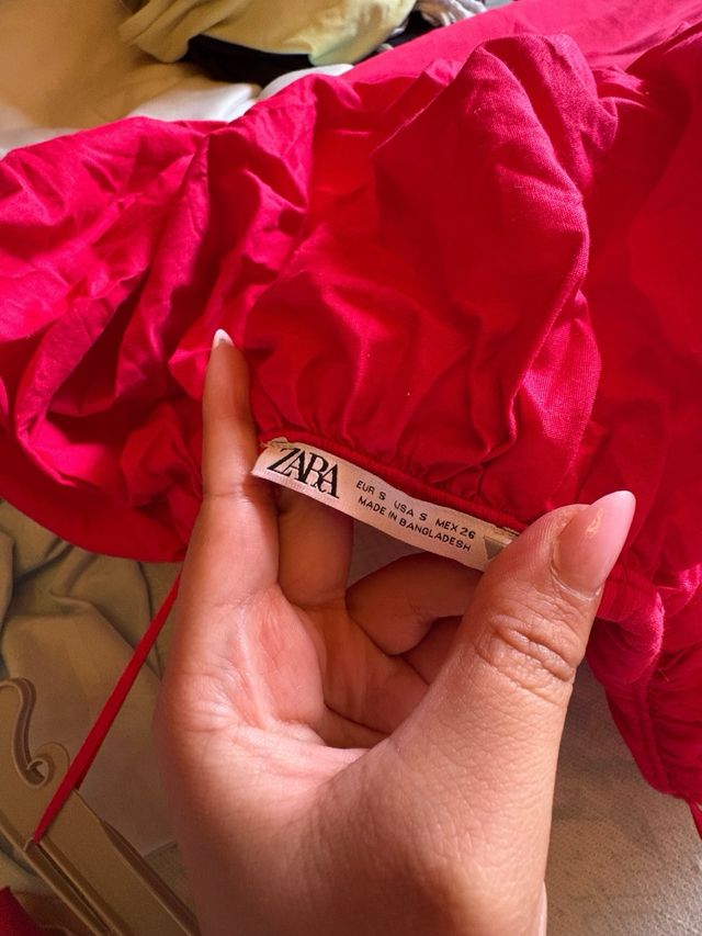 Vestido rojo con volantes