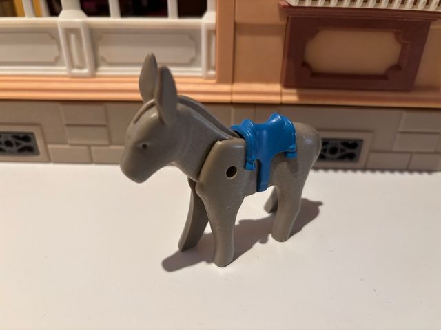 Playmobil Burro Belén con silla azul