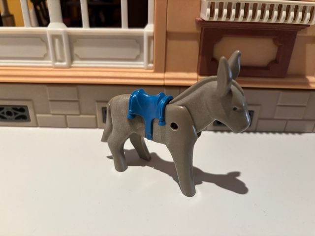 Playmobil Burro Belén con silla azul
