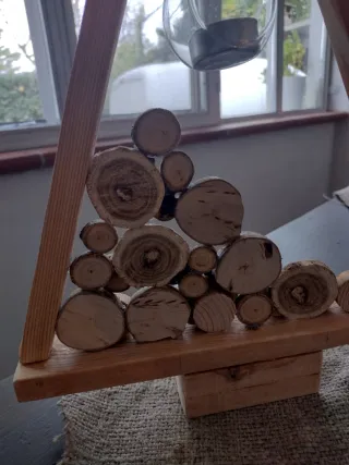 Alberino di legno natalizio