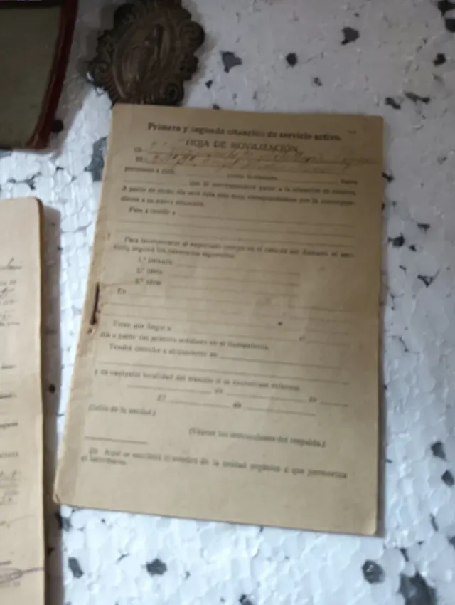 Documentos militares antiguos