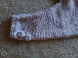 Calças de bebé em malha rosa