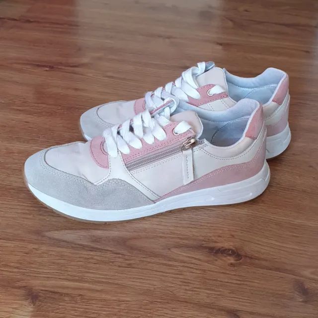 Zapatillas Geox Bulmya Beige y Rosa