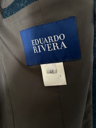 Americana hombre azul verdoso para invierno. 