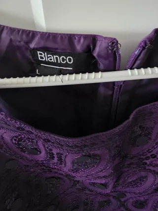 Vestido morado lentejuelas Blanco