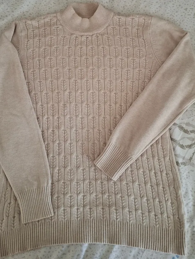 Jersey lana mujer beige T. L