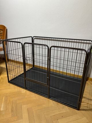 Jaula para mascotas negra/marrón