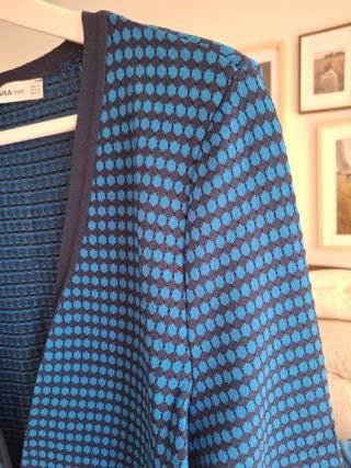 Chaqueta Zara Punto Azul Talla M
