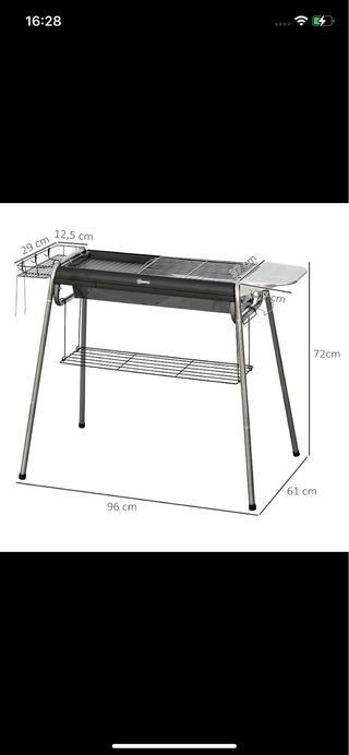 Barbecue portatile in metallo