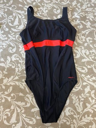 Bañador premamá Decathlon Negro y Rojo