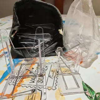 Cababallete de exhibición transparente