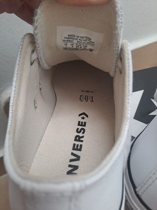 Converse piel blanca plataforma