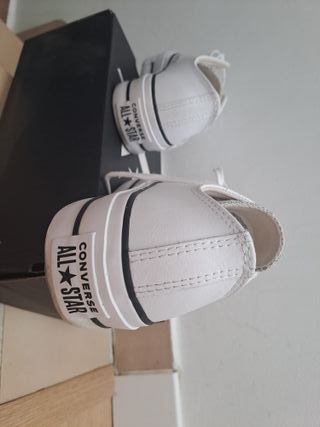 Converse piel blanca plataforma