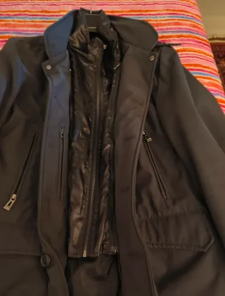 Giubbotto invernale uomo blu scuro