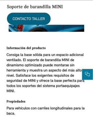 Barras de techo MINI Cooper/Works/One