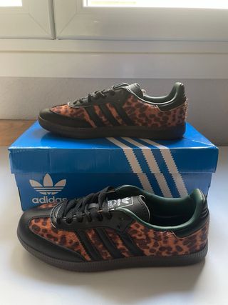 Zapatillas Adidas Samba Leopardo Negras