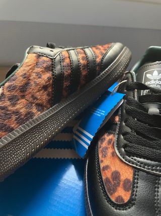 Zapatillas Adidas Samba Leopardo Negras