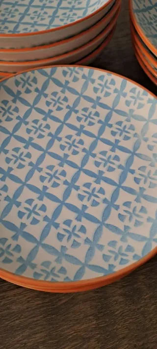 Juego de 6 platos de porcelana