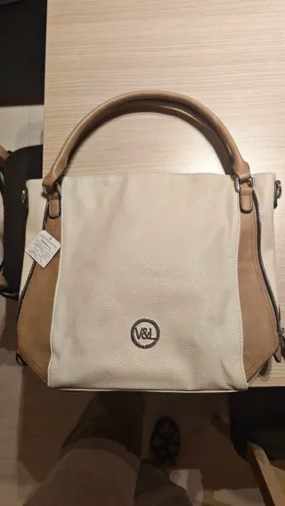 Bolso Victorio & Lucchino Beige y Blanco