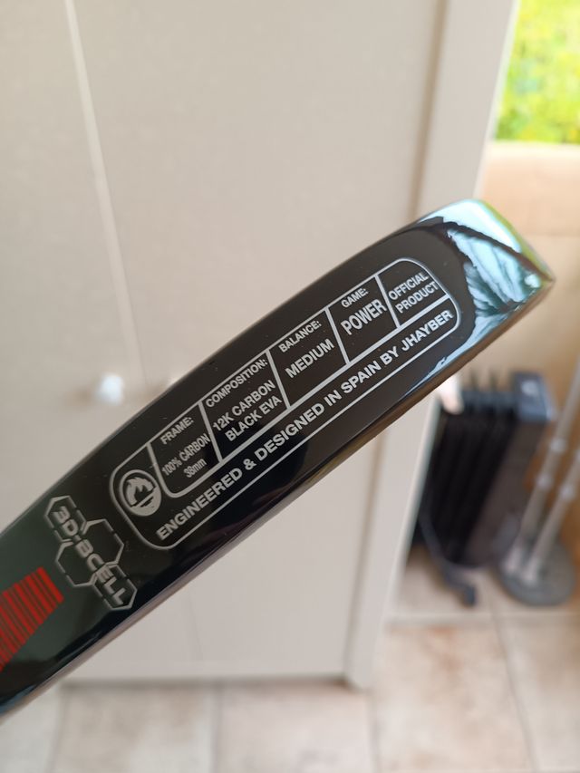 Pala de pádel J'hayber Blaster 12K RED – NUEVA