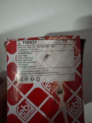 Filtro Gasolina Mini Cooper S R53 R52