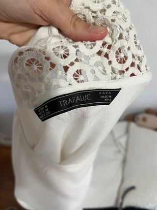 Blusa Zara manga larga blanca
