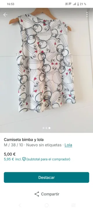 Camiseta Bimba y Lola Estampada