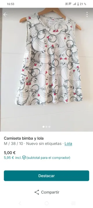 Camiseta Bimba y Lola Estampada
