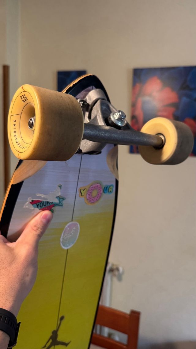 Longboard madera y lija negra