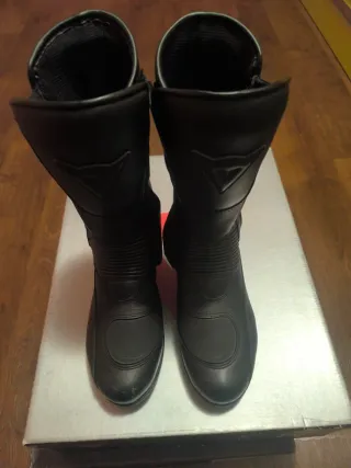 Conjunto Dainese Moto Cuero Negro Rojo