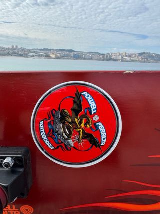 Skate Powell Peralta con diseño de llamas