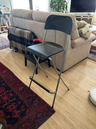 Taburete Alto Plegable IKEA FRANKLIN negro