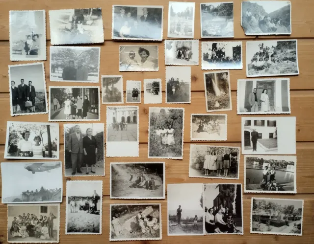 Lote fotografías antiguas, años 40-50 (60 ud.)